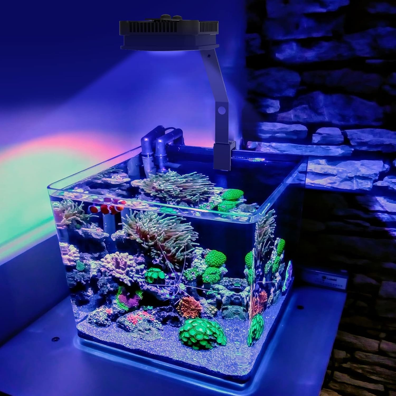Lominie LED Aquarium Light, Planted Tank Light 4 Channels Remote Control 6500K Aquarium LED Lamp for Freshwater Fish Tank Refugium with Gooseneck (A20 Freshwater)