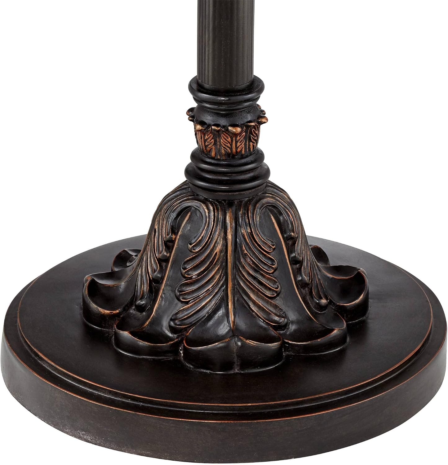 Ludo 72" Tall Bronze Crackle Tree Torchiere Floor Lamp Living Room | Vintage Traditional Antique Adjustable Alabaster Glass Shades Slide Dimmer