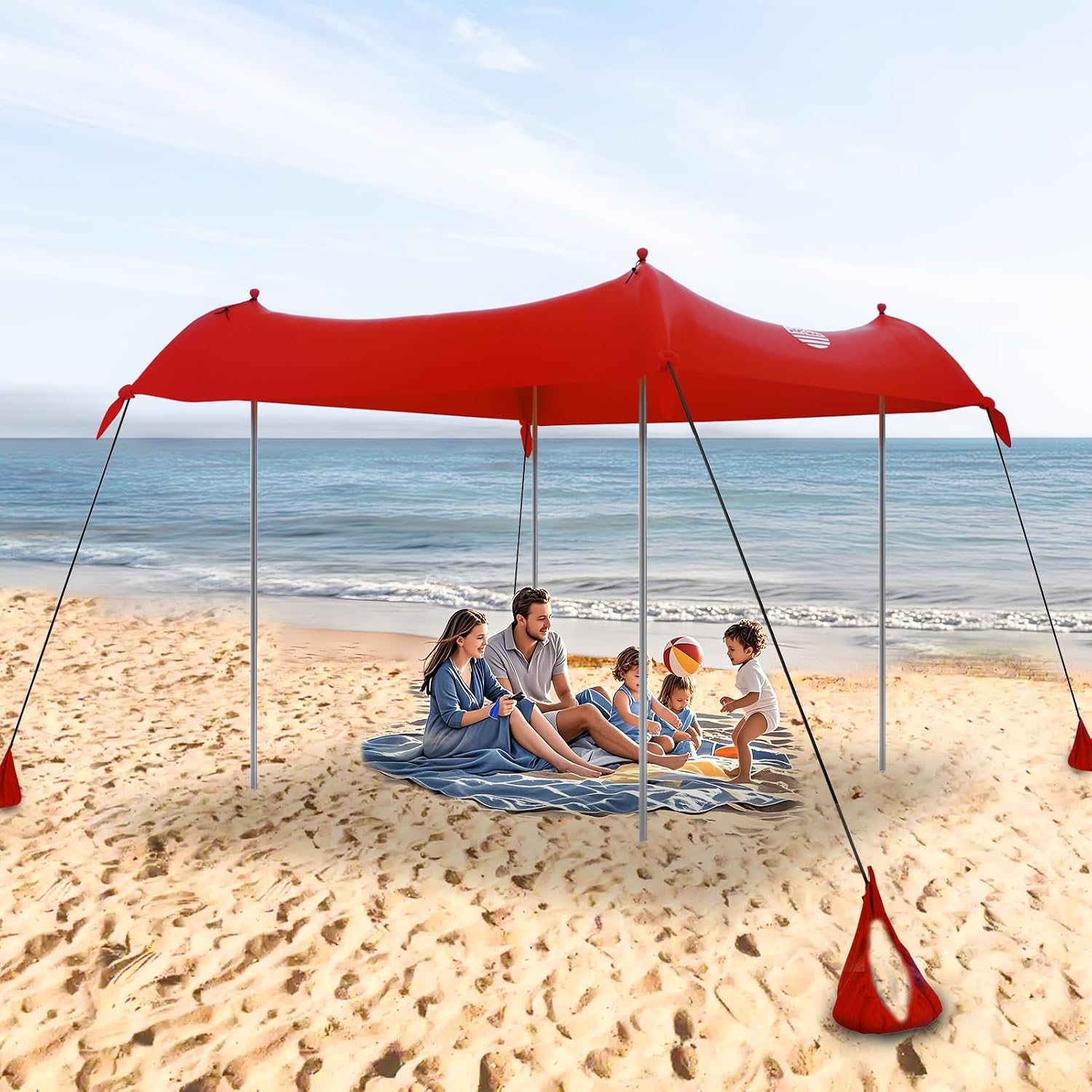 UMARDOO Family Beach Tent Canopy Sun Shade Portable 10×10FT