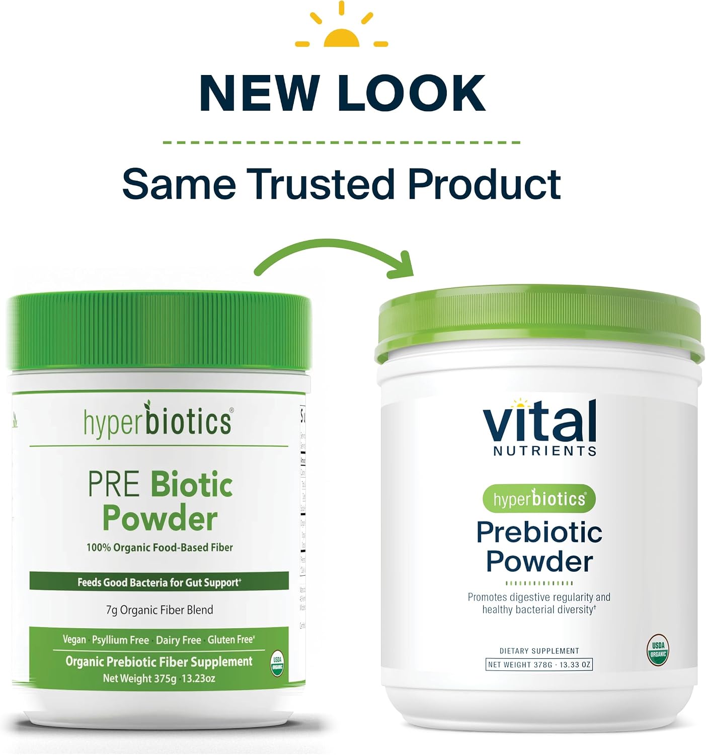 Hyperbiotics Vital Nutrients Organic Prebiotic Fiber Powder | Supports Gut Health and Digestive Regularity | Soluble Fiber Supplement for Women and