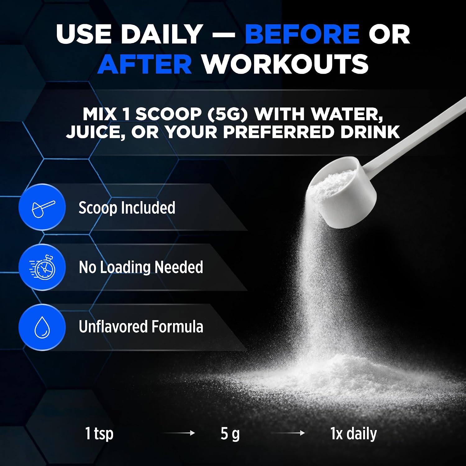 ALLMAX Creatine Monohydrate Powder, Micronized, Unflavored, 1000 g