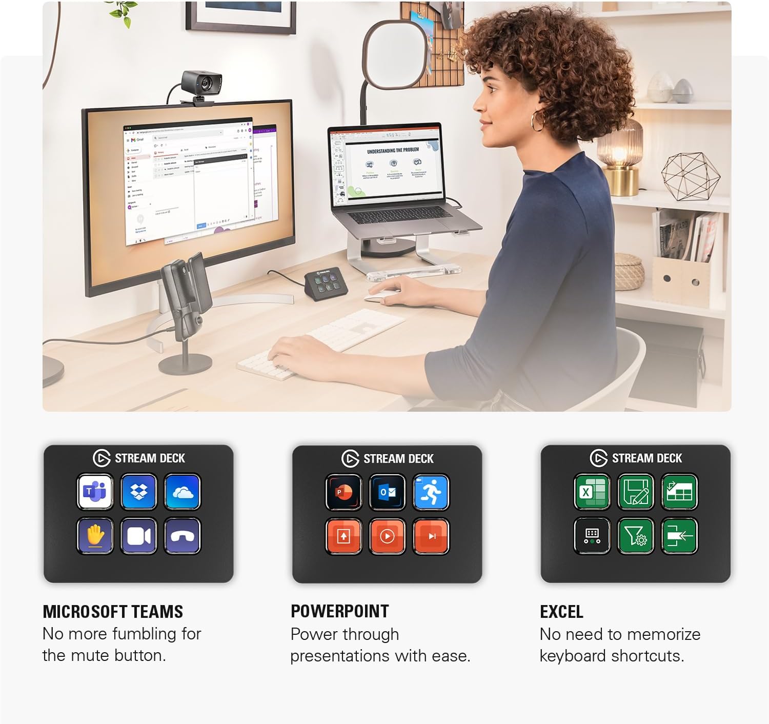 Elgato Stream Deck Mini, 6 Customizable LCD Macro Keys | Compatible with Zoom, Teams, Office, Adobe apps and more, Drag-and-drop setup