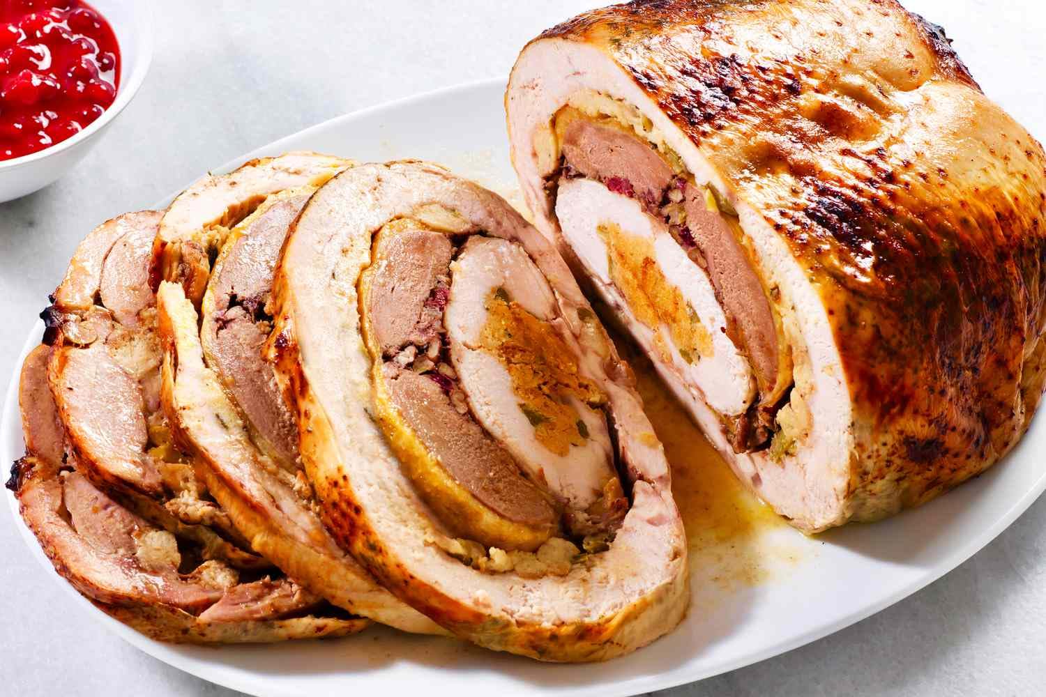 Creole Food Turducken (Seafood Jambalaya Stuffing