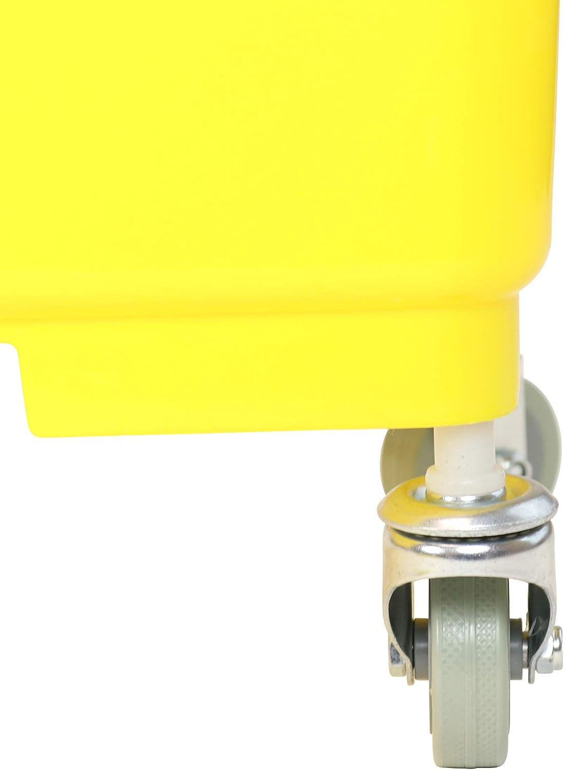 Arkwright Flat Mop Buckets On Wheels - 6 Gallons with Ergonomic Handle, Lid, Sieve and Wheels (Case of 3, Yellow)