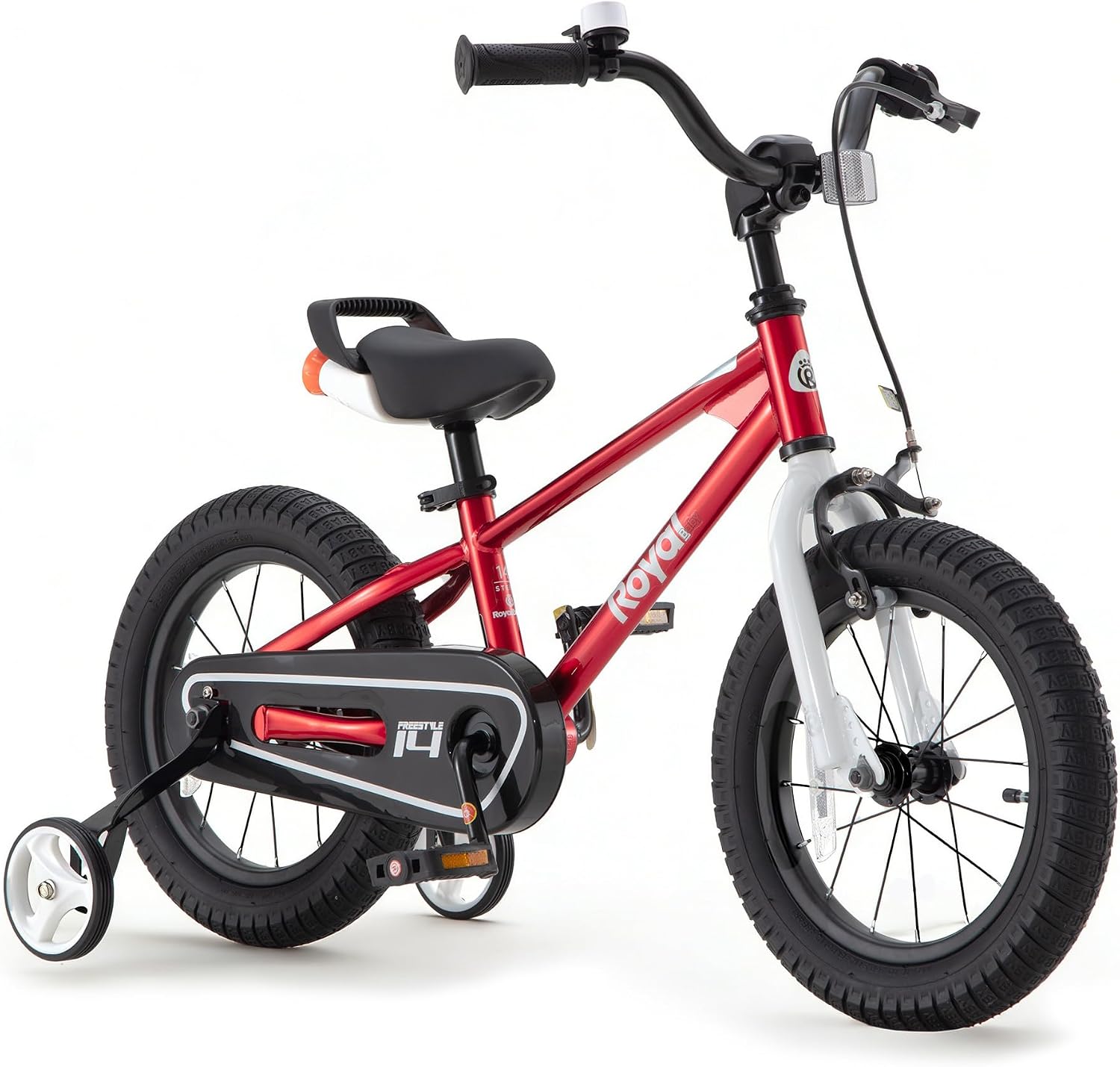 RoyalBaby Freestyle Kids Bike 12 14 16 Inch with Training Wheels, 18 Inch with Kickstand, Bicycle for Ages 3-10 Years Boys Girls