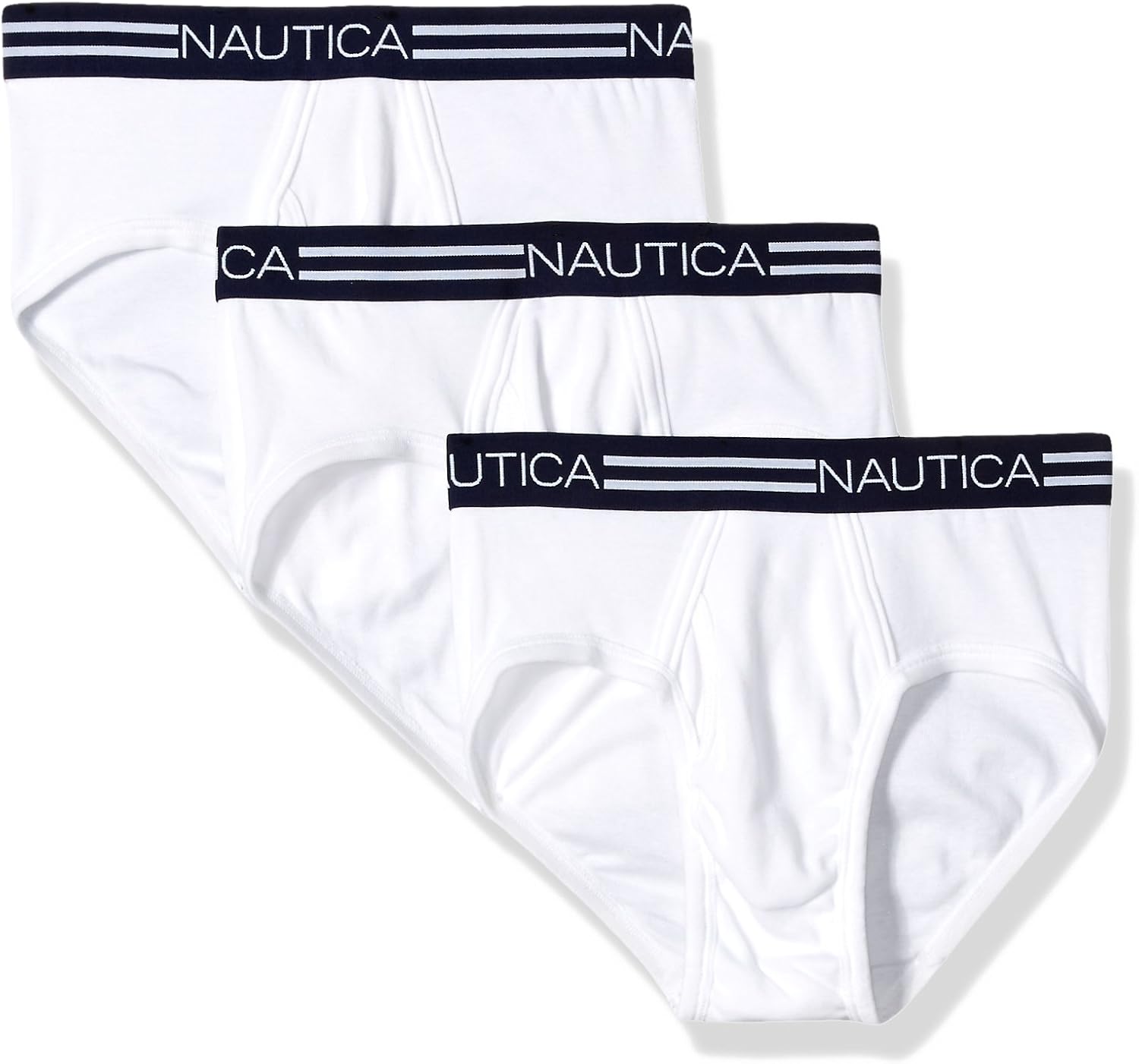 Nautica Men's Classic Cotton 3-pack Fly Front Briefs