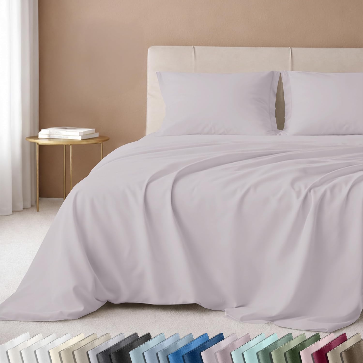 California Design Den Luxury 600 Thread Count Full Size Sheet Sets, Seafoam | 100% Cotton Sateen Backed by Good Housekeeping Seal, Soft & Smooth, 16" Deep Pocket, All-Around Elastic, Durable, Easy Care