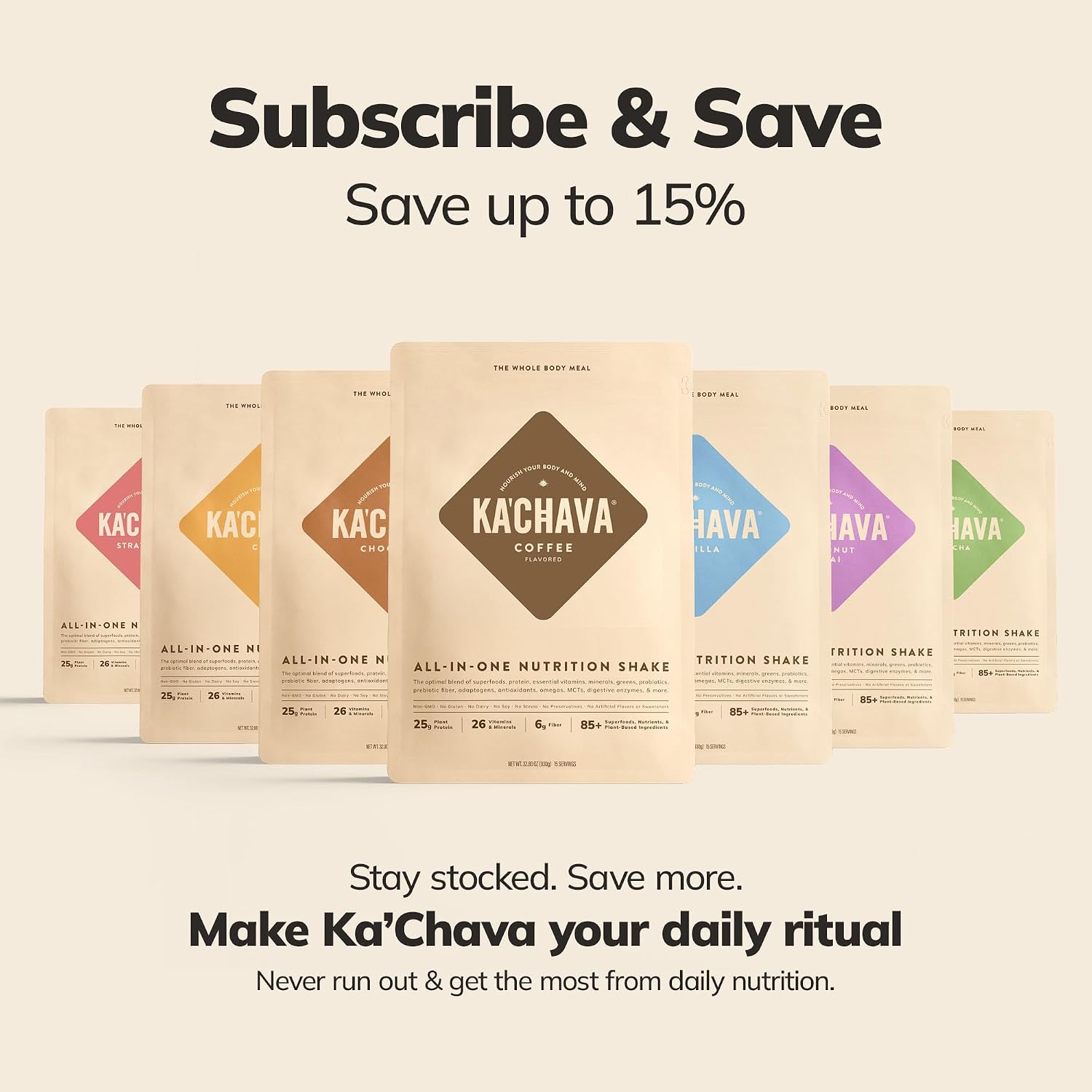 Ka’Chava Whole Body Meal Shake Chocolate 2 lb – Vegan Protein Powder with 85+ Superfoods & Greens – Plant-Based Meal Replacement with Probiotics & Digestive Enzymes – Gluten & Dairy Free (15 Servings)