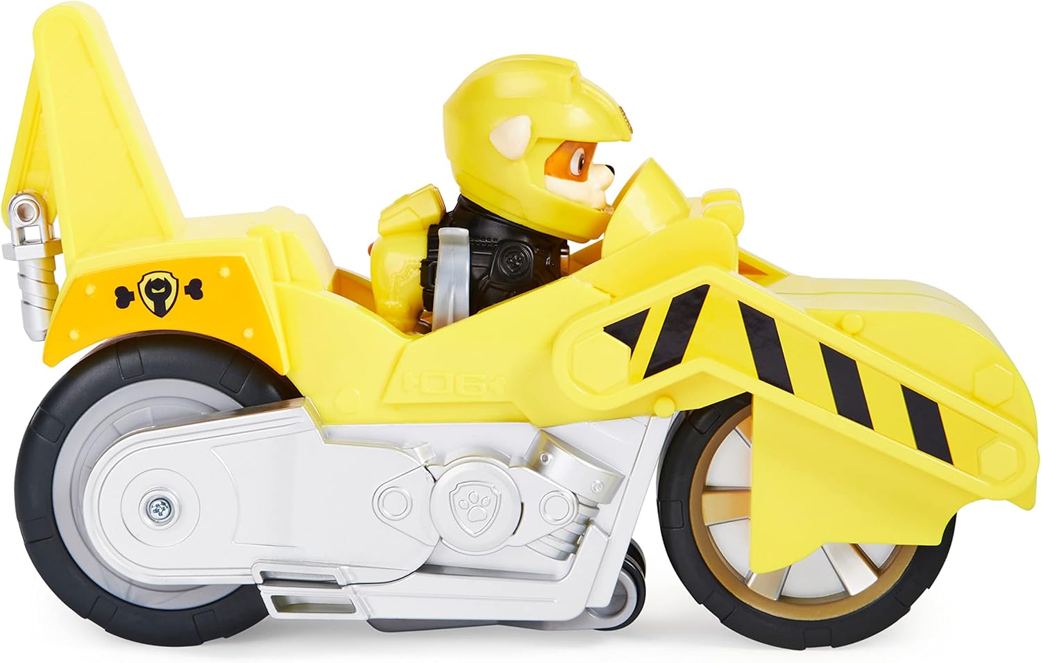 PAW Patrol, Moto Pups Wildcat’s Deluxe Pull Back Motorcycle Vehicle with Wheelie Feature and Toy Figure
