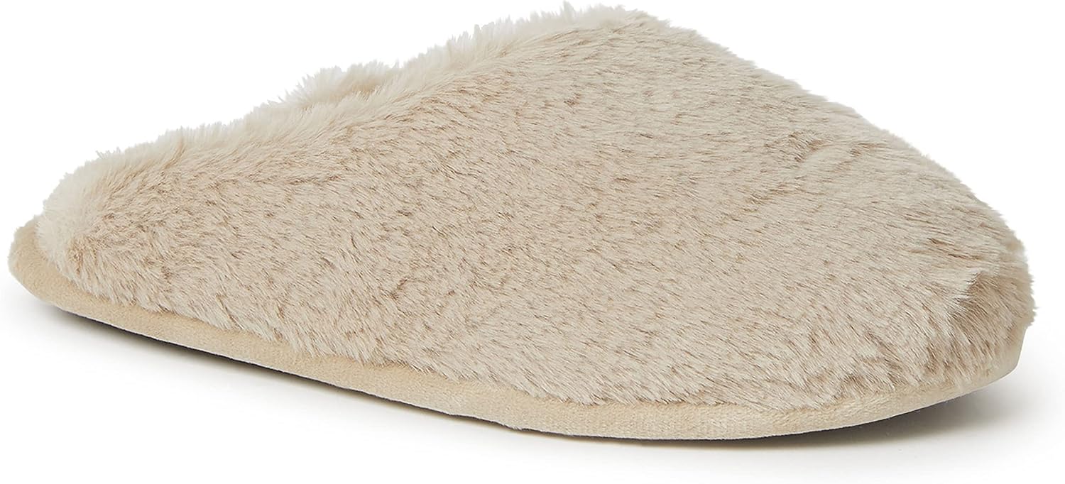 Dearfoams Women's Bailey Plush Furry Scuff