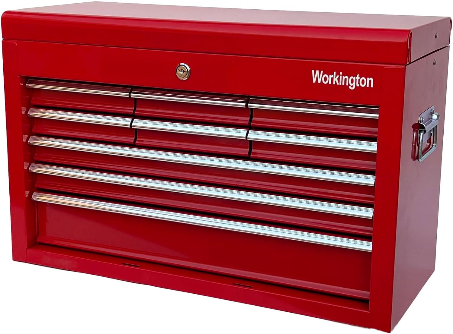 Workington Portable Metal Tool Chest with 9 Drawers, 24" 9-Drawer Tool Chest Cabinet with Ball Bearing Drawer Slides