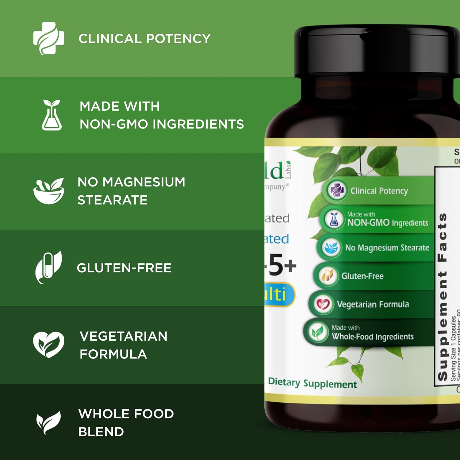 EMERALD LABS Men's 45 Plus 1-Daily Multi, 60 Capsules