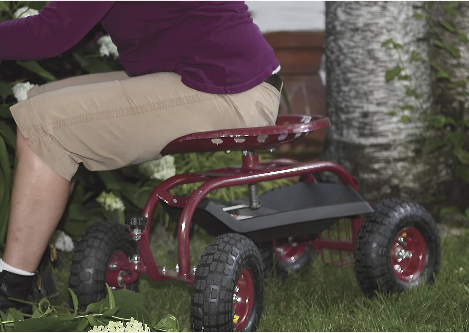 Ironton Rolling Garden Seat with Turnbar | Yard and acreage maintenance, Lawn and garden use, Durable outdoor operation, Easy setup