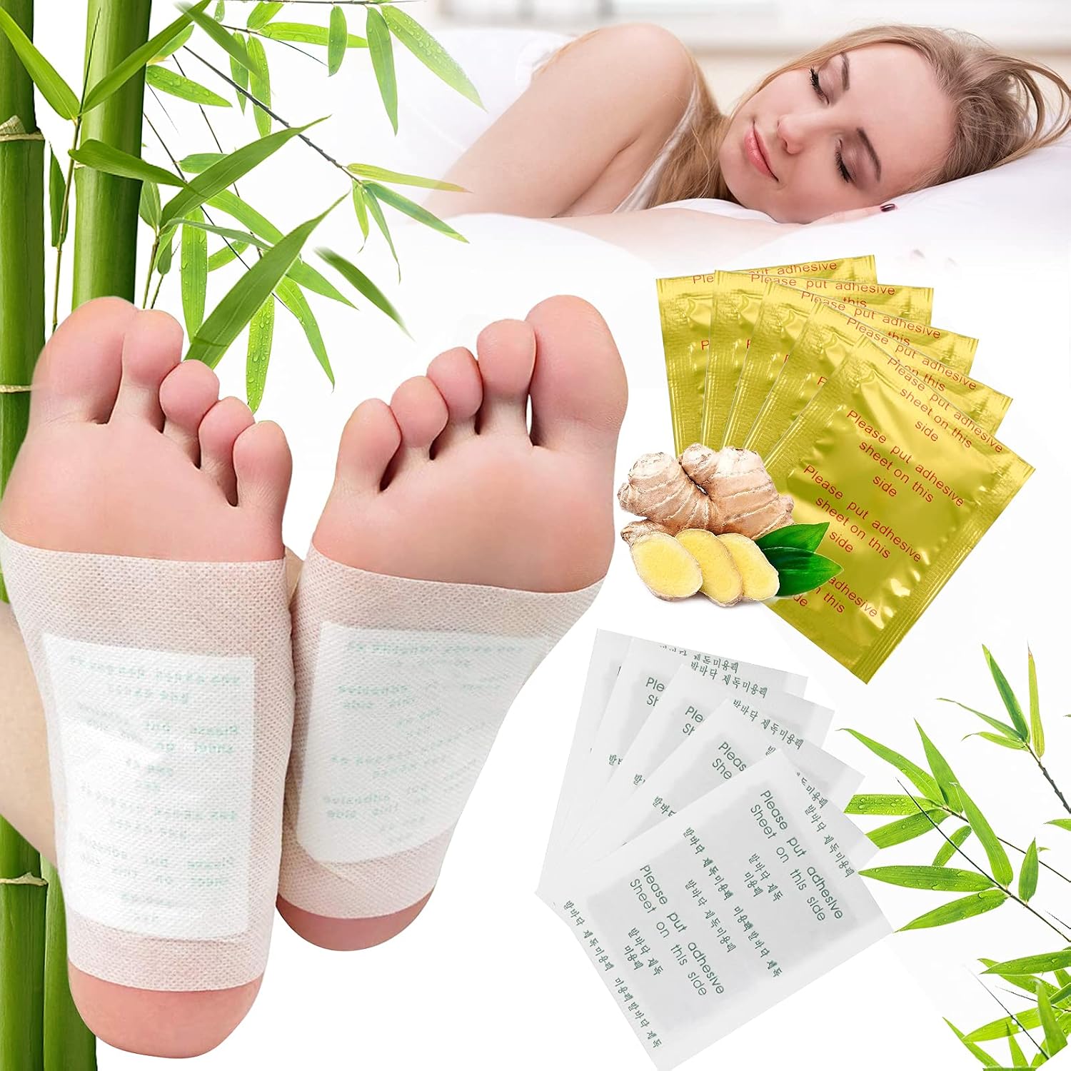 Foot Pads, 120 Pads Outgeek Natural Foot Pad for Foot and Body Care Sleep & Feel Better All Natural 60 Pack