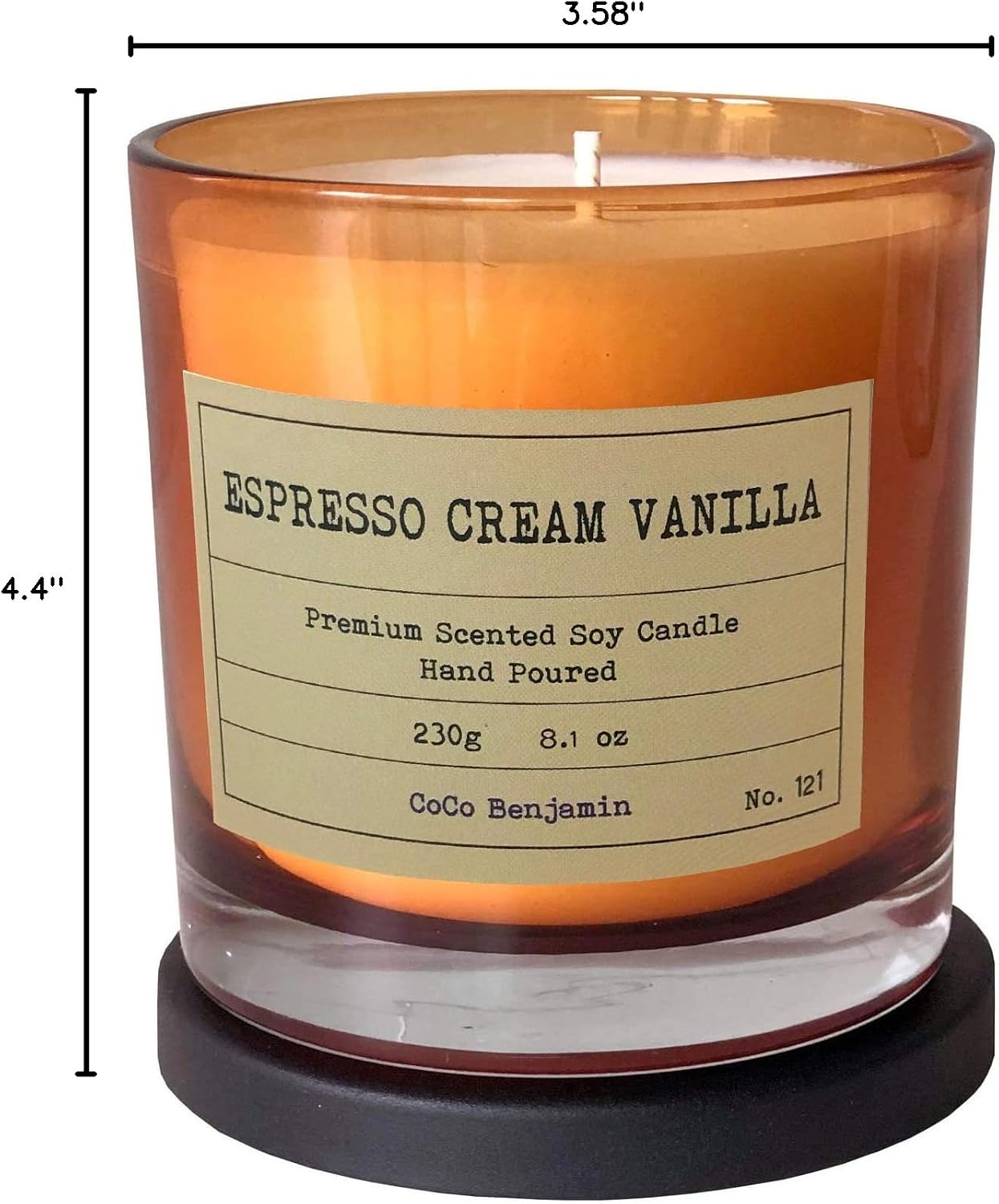 100% Natural Soy Wax Candle by CoCo Benjamin - Highly Scented & Hand-Poured Luxury Candle ((Majestic Balsam Fir Trees) - Clean Burning Cotton Wick
