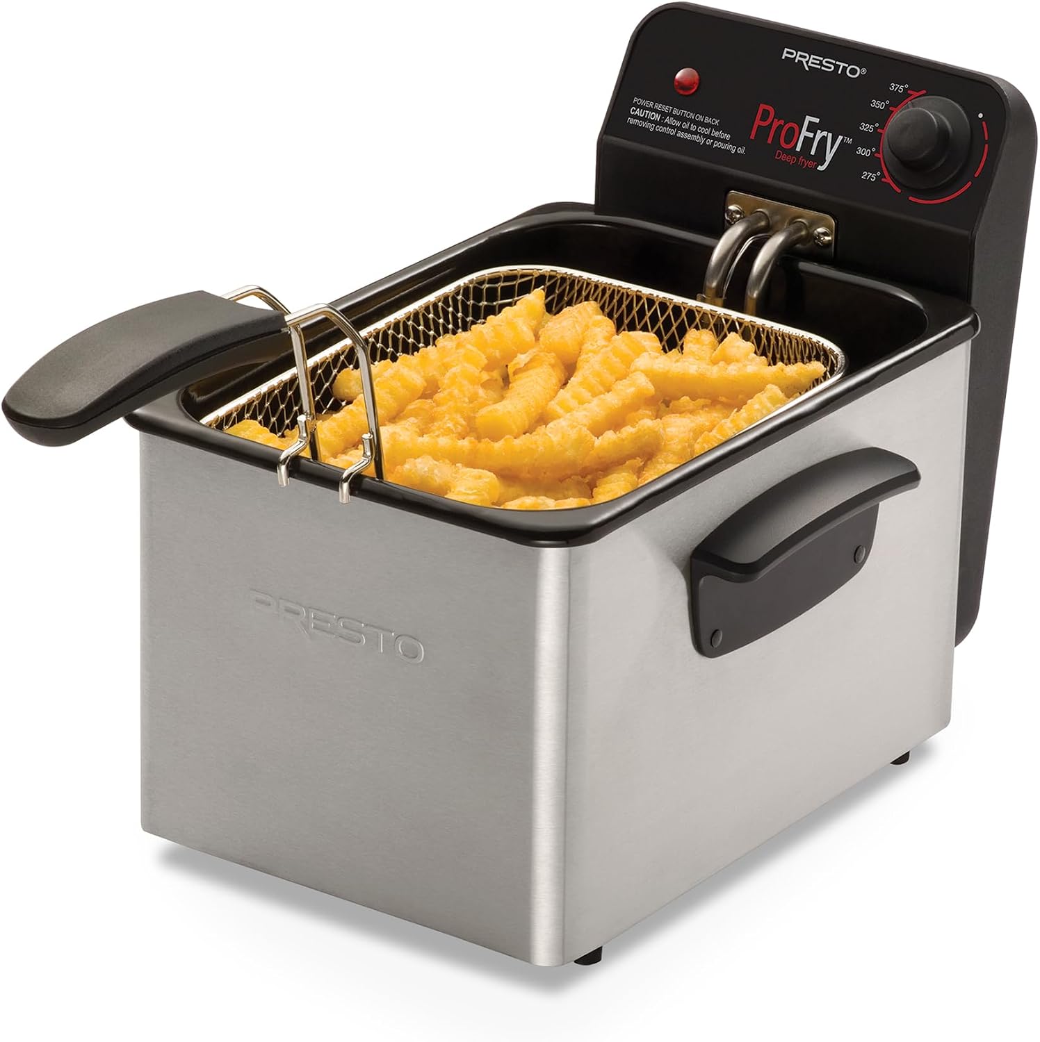 National Presto 05461 Stainless Steel Pro Fry Immersion Element Deep Fryer,Silver, 15.40 x 11.60 x 10.60 inches