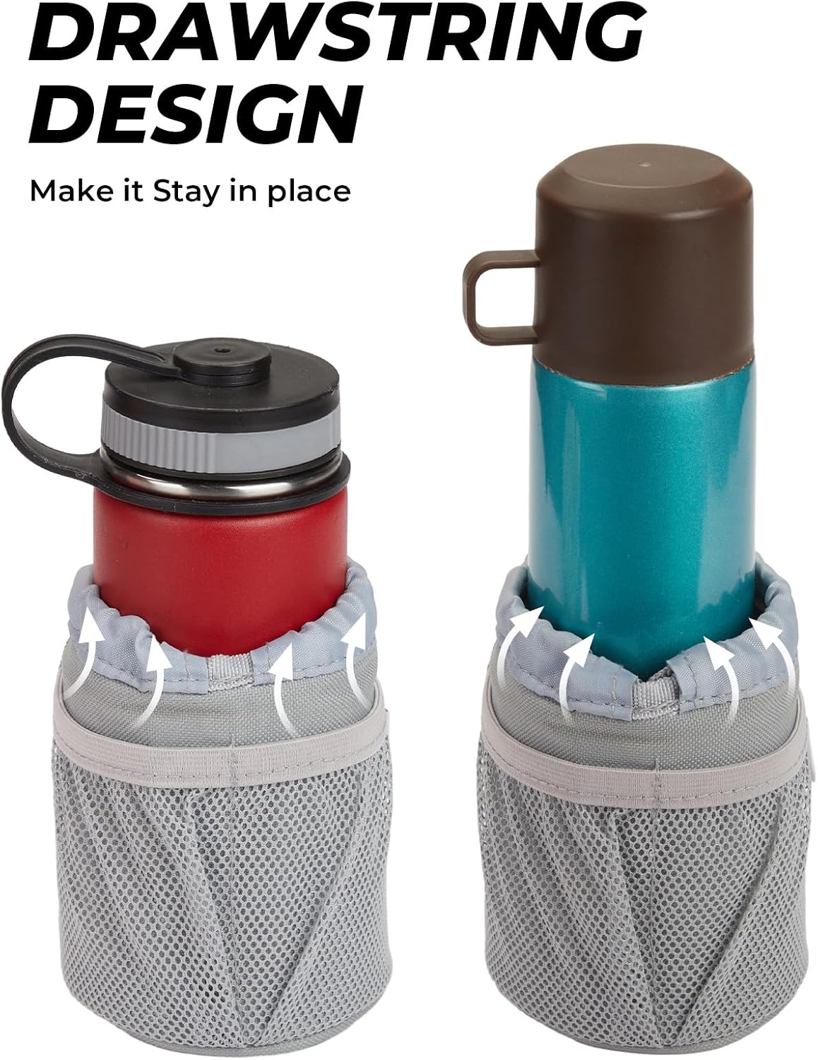 KEMIMOTO Motorcycle Cup Holder, Oxford Fabric Motorcycle Drink Holder with 0.6"-1.5" Alligator Clamp, Universal Water Bottle Cup Accessories for Bike