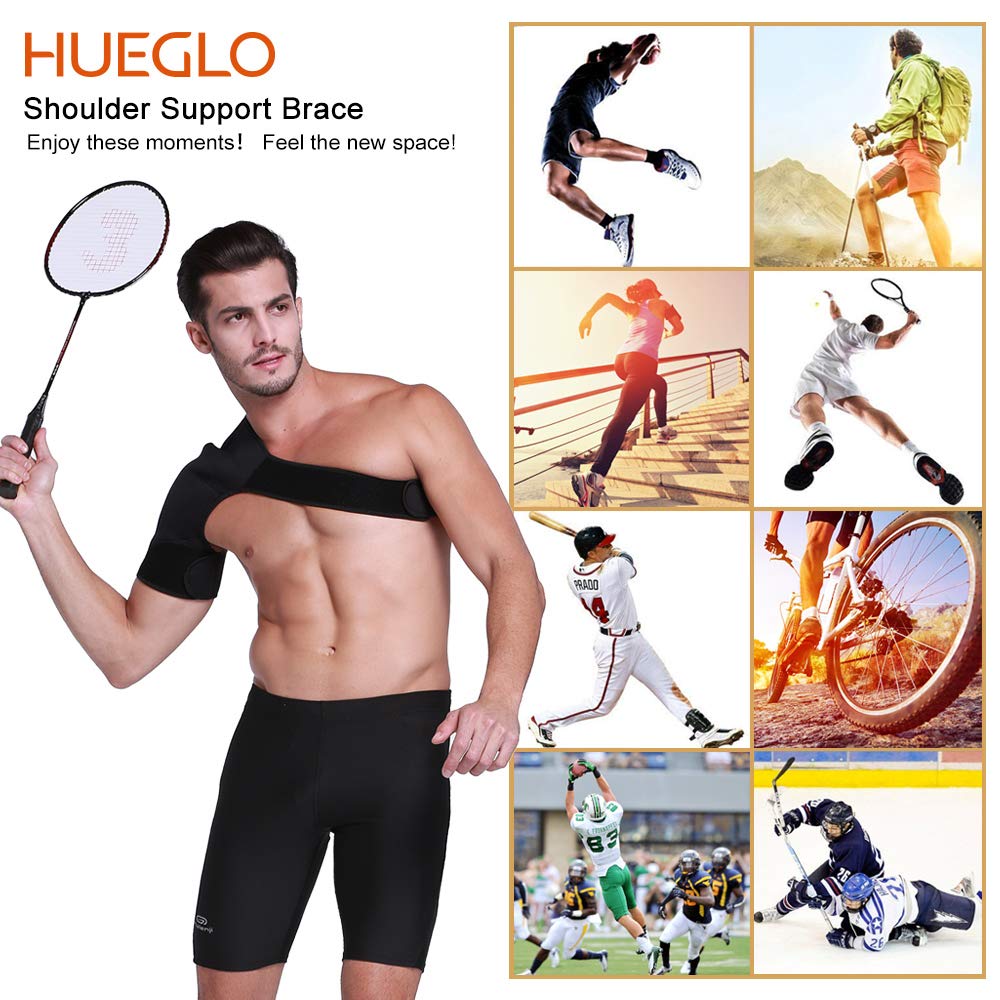 HUEGLO Shoulder Brace Men&Women Rotator Cuff Support for Pain Relief,Right