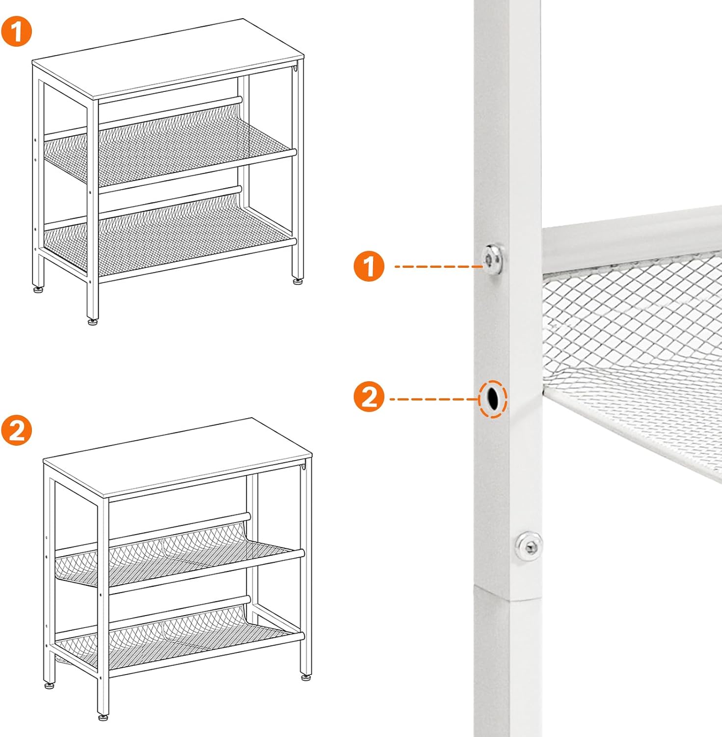 HOOBRO End Table, 3-Tier Narrow Side Table, Nightstand with 2 Flat or Slant Adjustable Shelves for Small Spaces, Hallway, Living Room, Bedroom, Sturdy