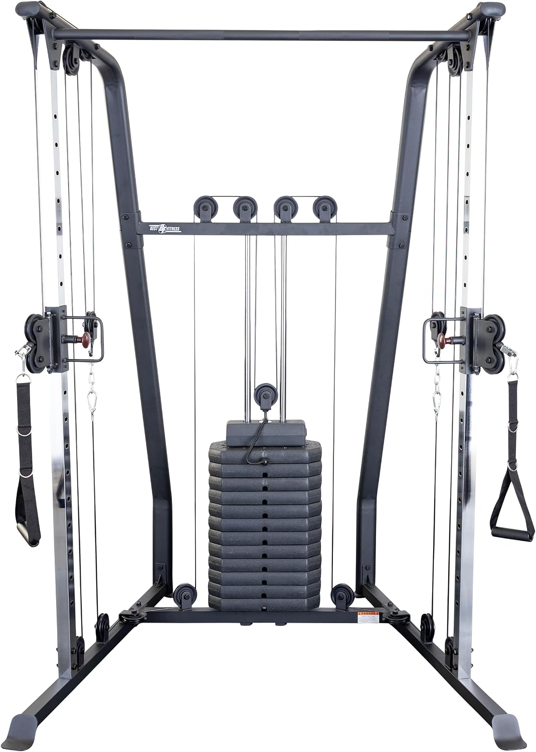 Body-Solid Best Fitness Functional Trainer Cable Machine, Full Body Workout Weight Stacks, Chest and Shoulder Exercise Home Gym LAT Pulldown Machines with 190lb Weights Stack
