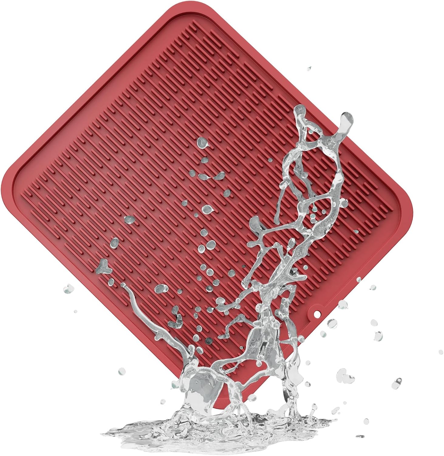 ZLR Silicone Dish Drying Mat for Kitchen Counter, Eco-Friendly Fast Dry Dish Mat, Easy Clean Multi Usage Drying Matt, Heat Resistant Trivet