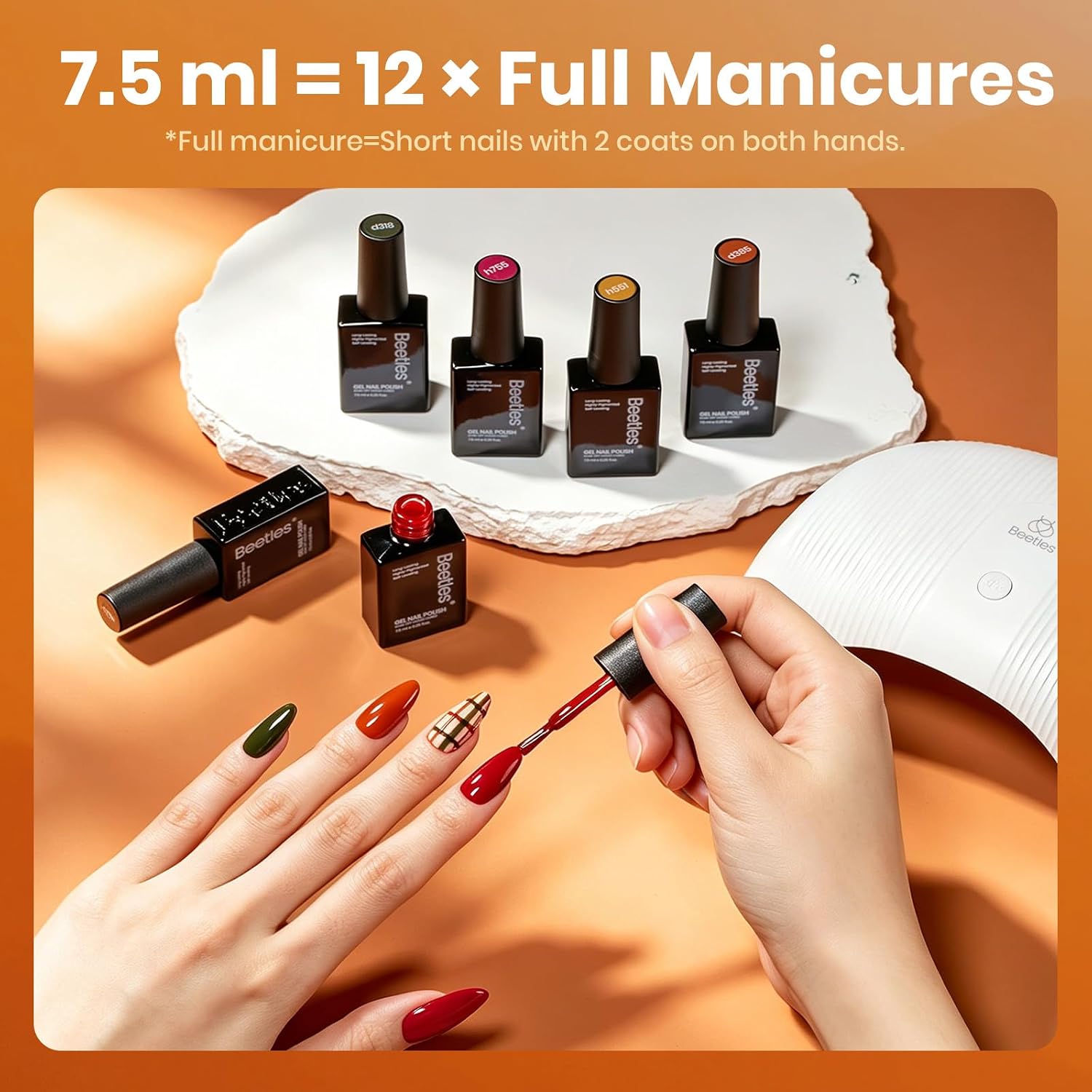 Beetles Green Gel Polish Set, 6 Colors Misty Forest Collection