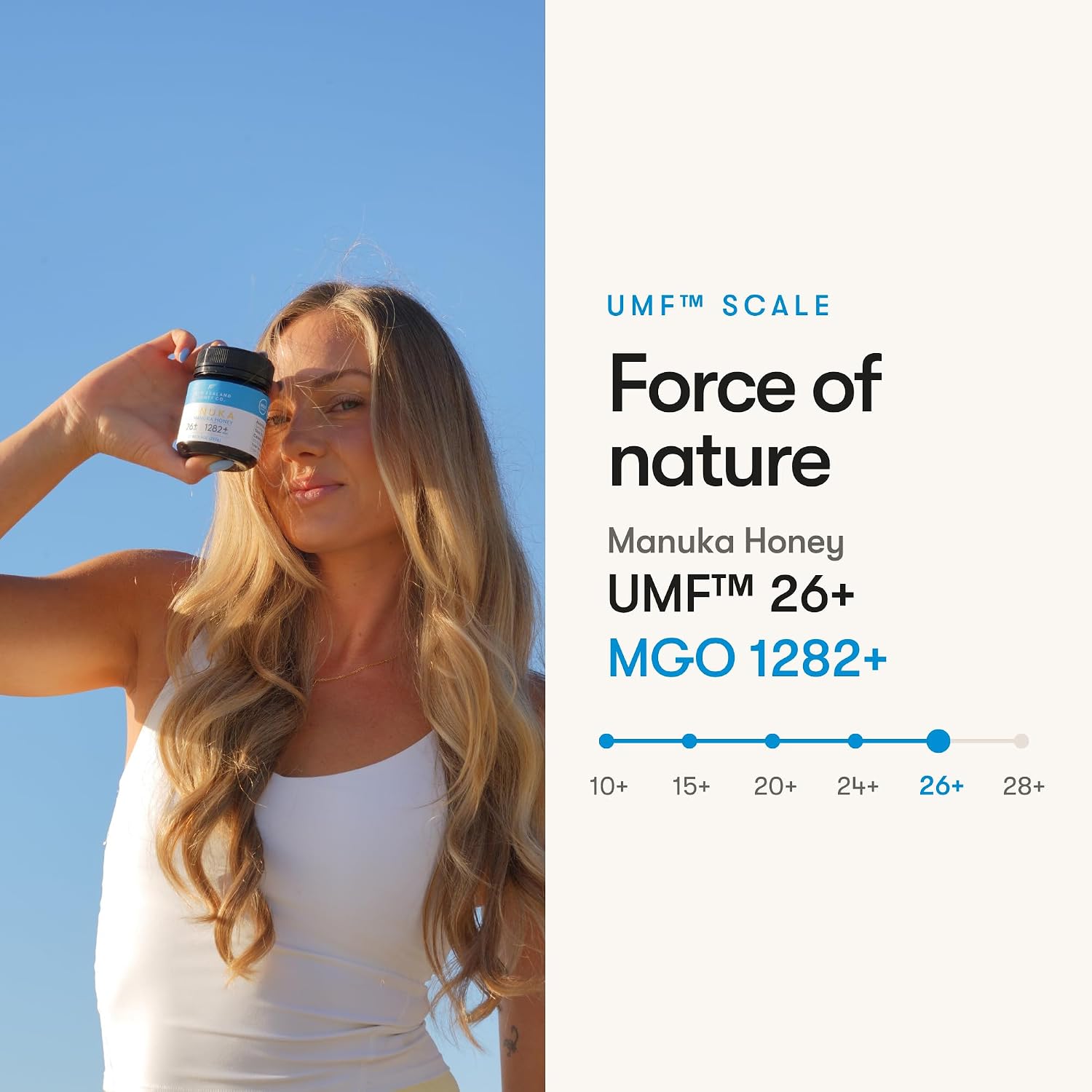 Raw Manuka Honey UMF 26+ MGO 1282+, UMF Certified, 3rd Party Tested, 8.8oz