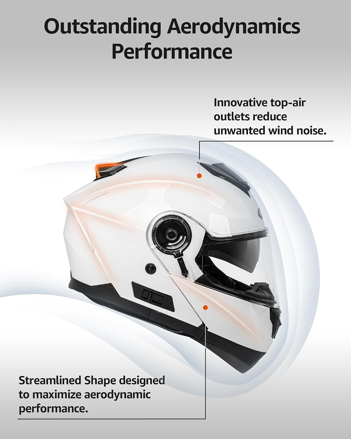 YEMA Modular Motorcycle Helmets, DOT Approved Full Face Motorcycle Helmet with with Flip Up Dual Visor for Men & Women - Street, Scooter, ATV, E-Bike