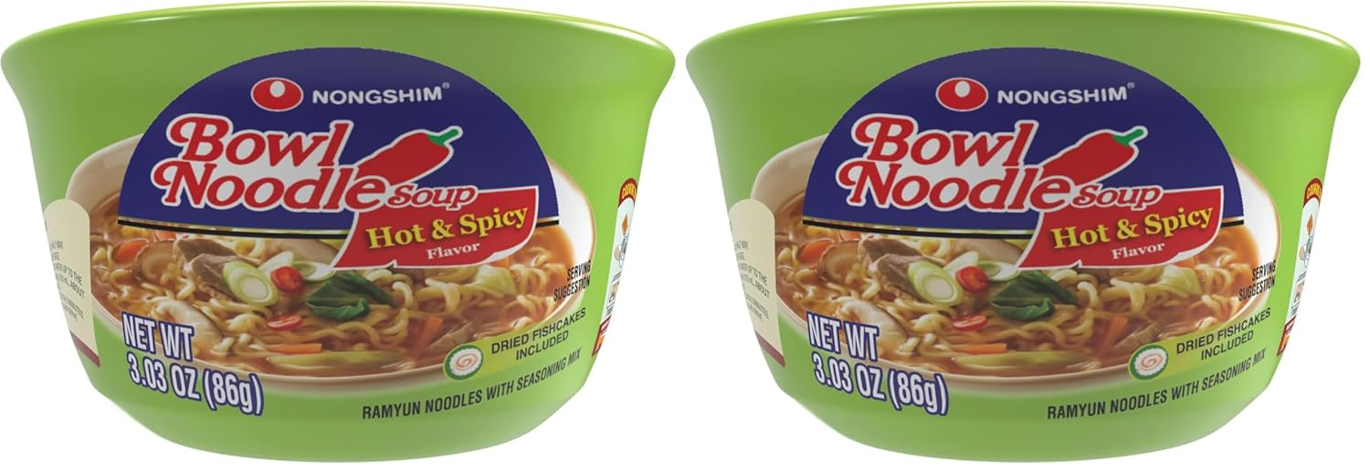 Nongshim HOT & SPICY Noodle Soup, 3.03 Ounce (Pack of 1)