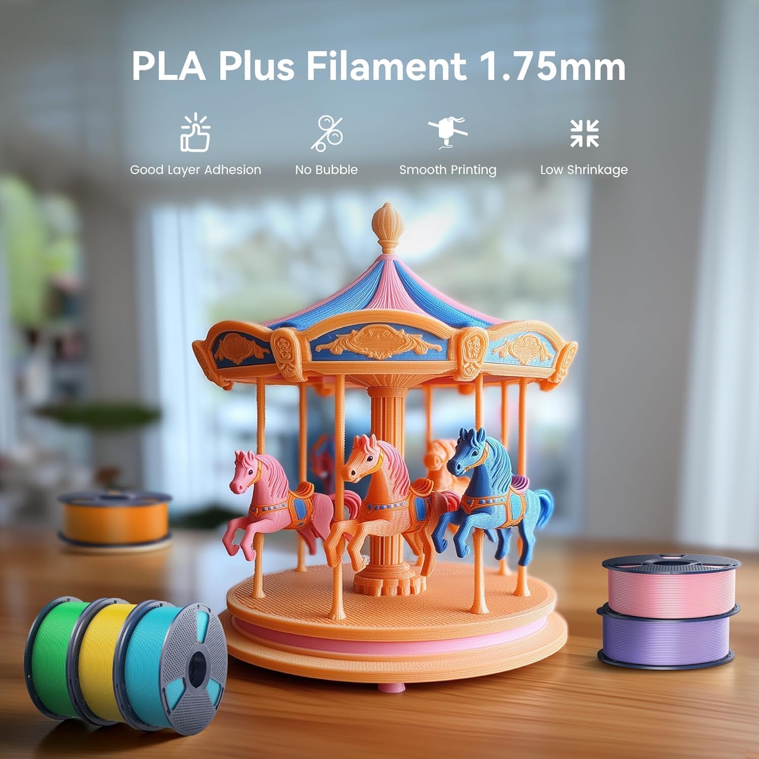 SUNLU PLA Plus Filament 1.75mm White 1KG