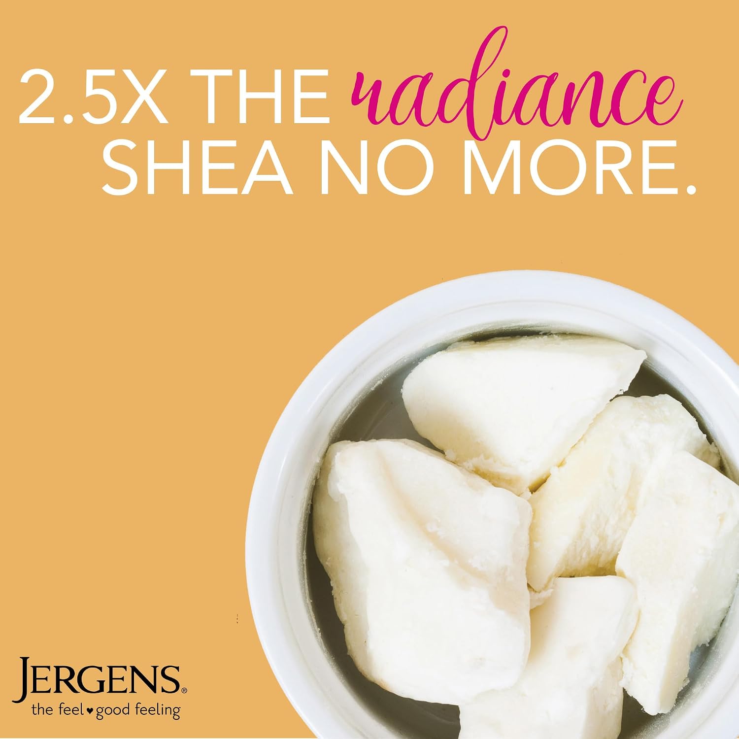 Jergens Shea Butter Body Lotion, Deep Moisturizer for Dry Skin, 16.8 fl oz | Enriching Hand and Body Lotion, Vitamin E, Extremely Dry Skin Relief, 2.5X More Radiant Skin, Deep Conditioning
