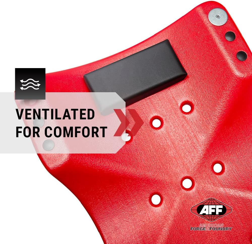 AFF XL Mechanic's Creeper - 47" Length Ergonomic Creeper with Padded Headrest & Magnetic Tool Trays - Super Duty