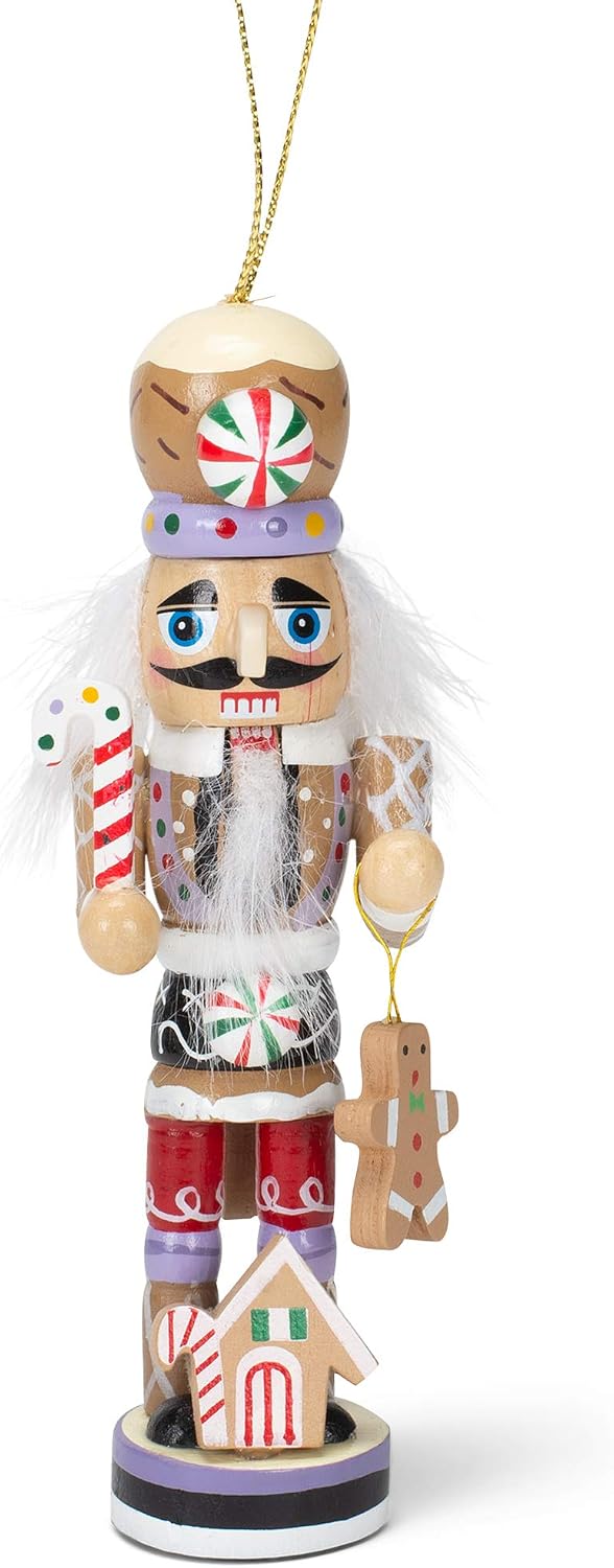 Kurt S. Adler Gingerbread Man Nutcracker Ornament 5 inch Wooden Christmas Decoration