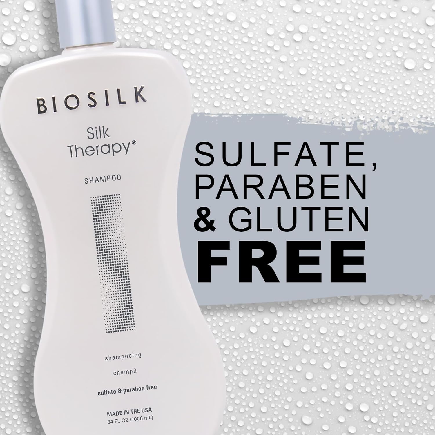 BioSilk Silk Therapy Duo Set, Shampoo & Conditioner for Gentle Cleansing, Moisturizing & Shiny Hair, Smooth, Replenished Hair, Sulfate-Free, Paraben-Free, Cruelty-Free, 12 Oz Each (Pack of 2)