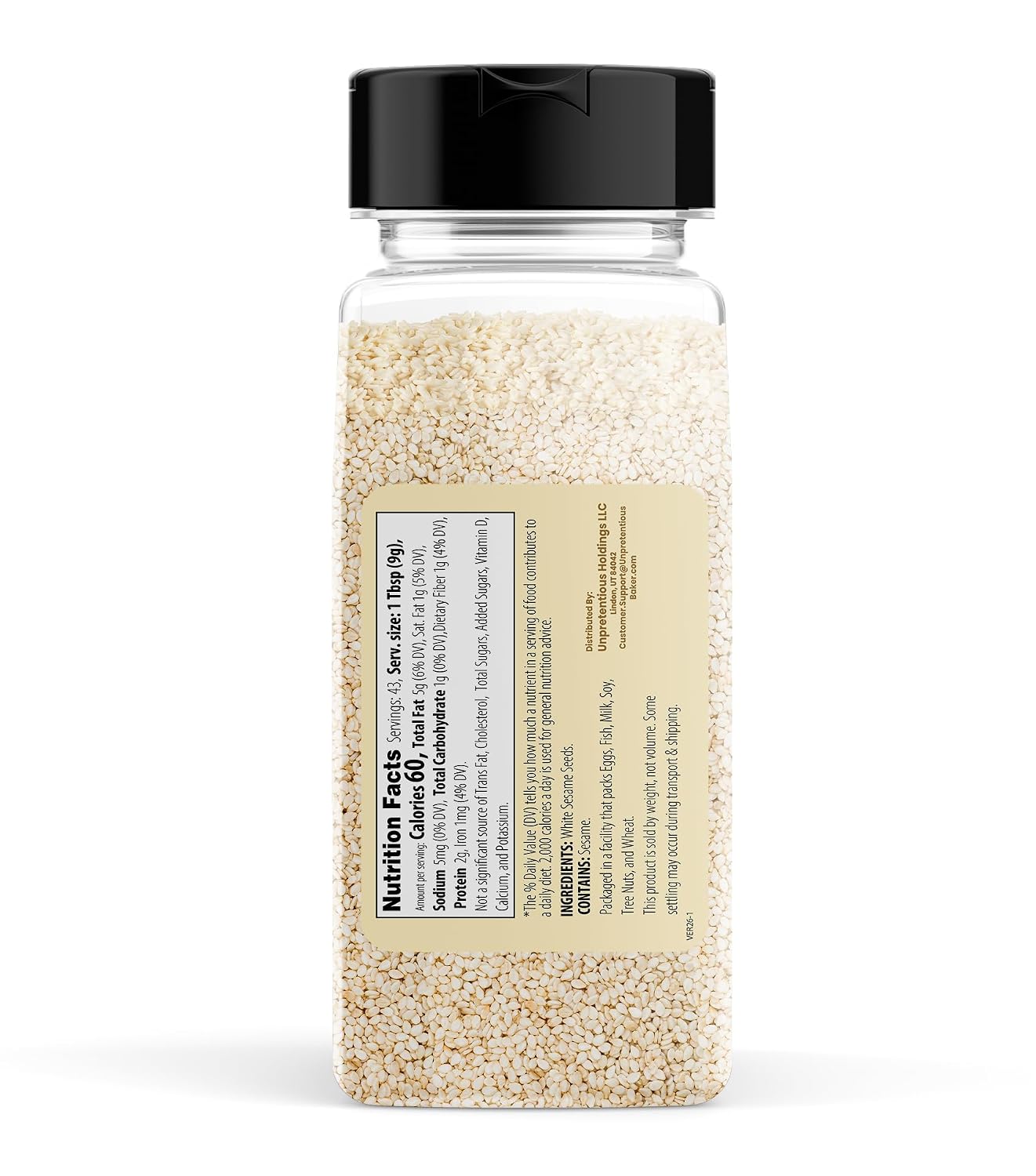 Unpretentious White Sesame Seeds, 2 Cups, Hulled, Natural, Mild Nutty Flavor