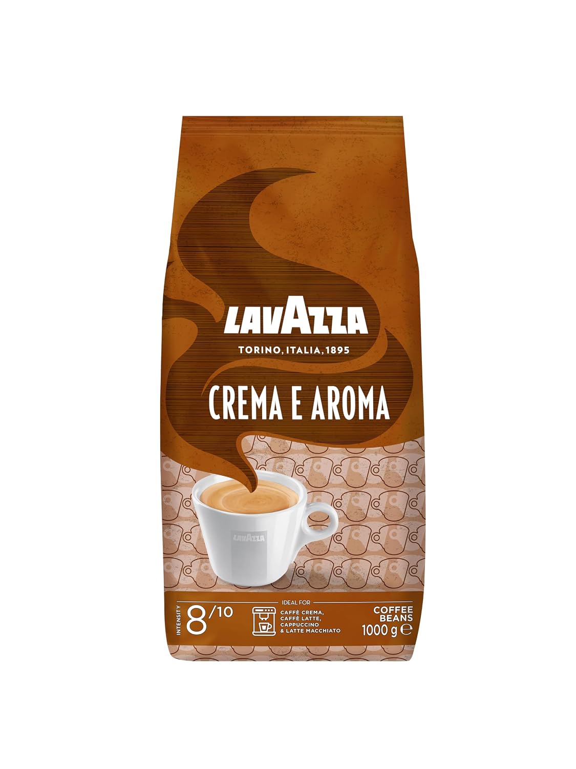 Lavazza Super Crema Whole Bean Coffee, Medium Espresso Roast, Arabica and Robusta Blend, 2.2 lb Bag, Package May Vary (Pack of 1)