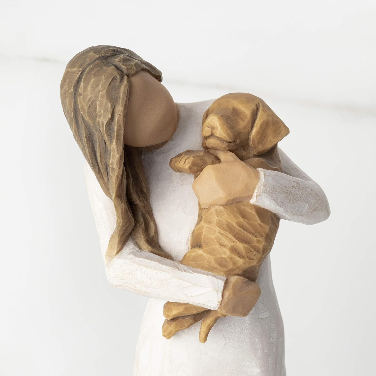 Willow Tree Love My Dog (Light), Sculpted Hand-Painted Figure | Cast from a Susan Lordi Original Carving, Gift for Dog Lovers, Celebrates the Loving Bond Between People and Their Dogs
