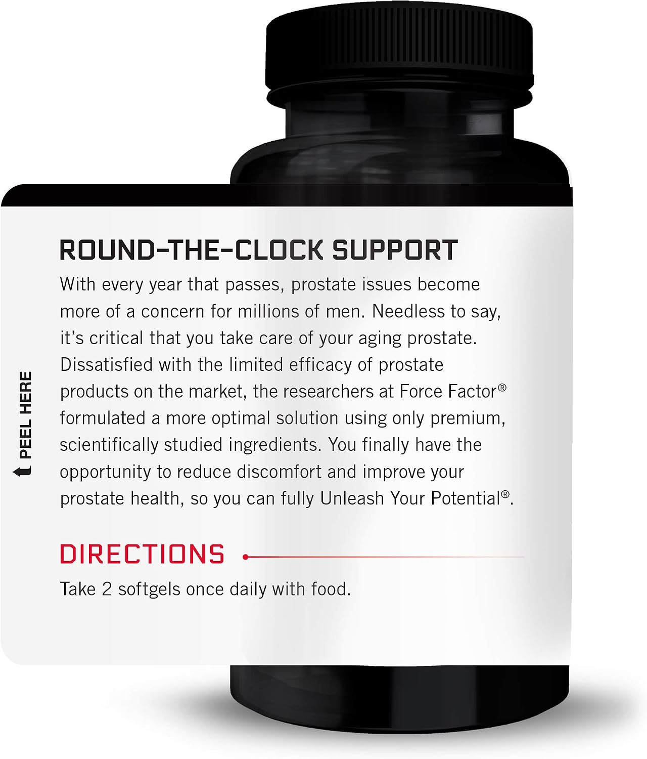 Force Factor Prostate, Saw Palmetto & Beta Sitosterol Supplement for Men | Prostate Health Support, Size Support, Urinary Relief, Bladder Control