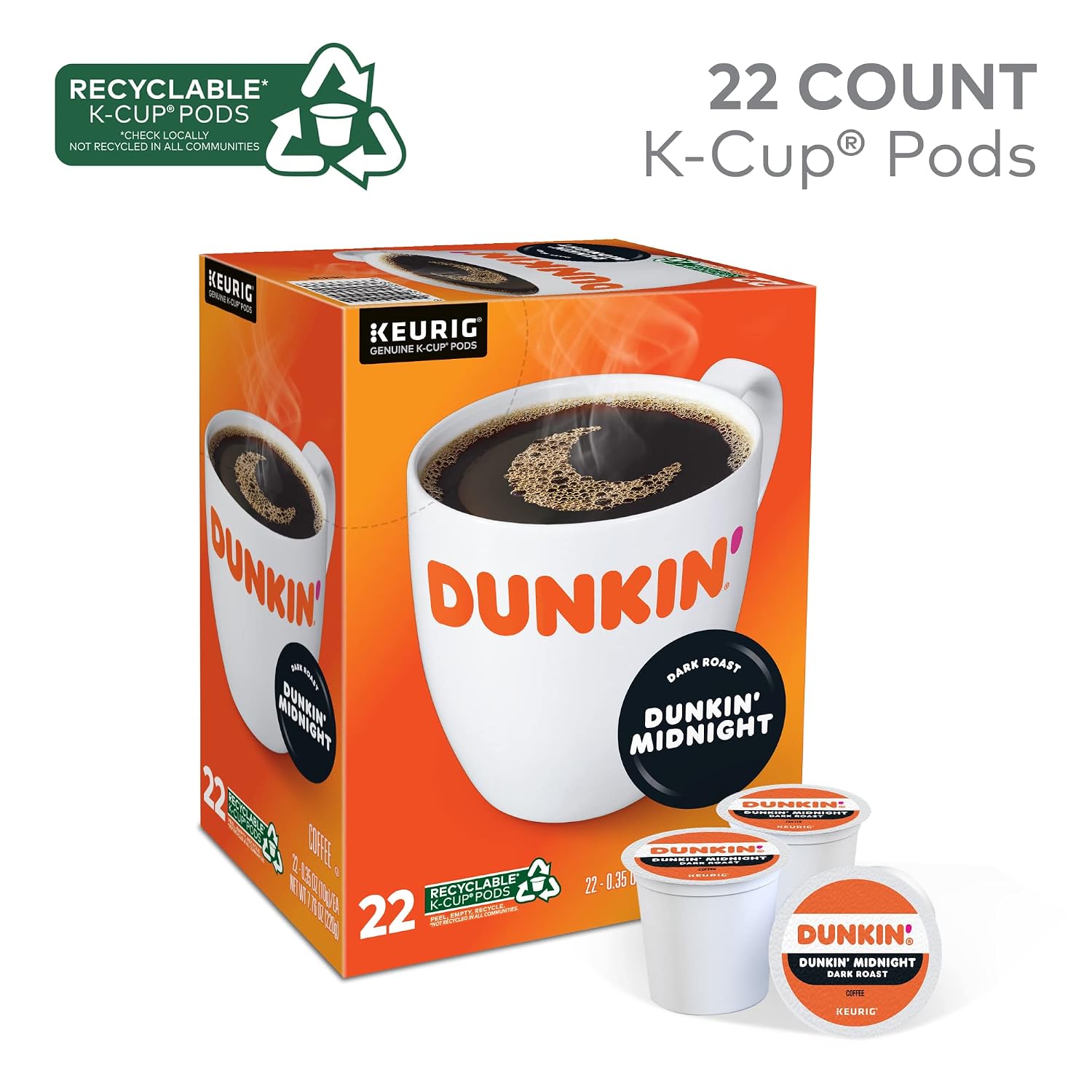 Dunkin Donuts Original Flavor Coffee K-Cups For Keurig K Cup Brewers (16 Count)