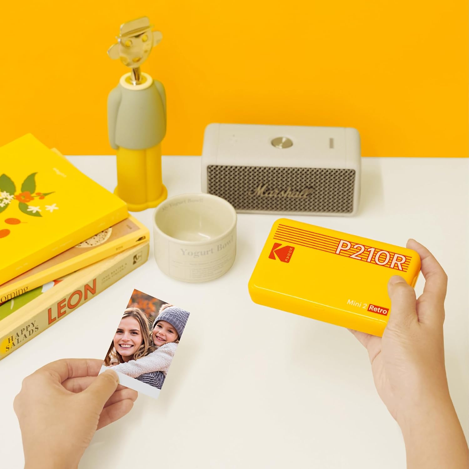 KODAK Mini 2 Retro 2x3 Portable Photo Printer, 4PASS, 38 Sheets, White