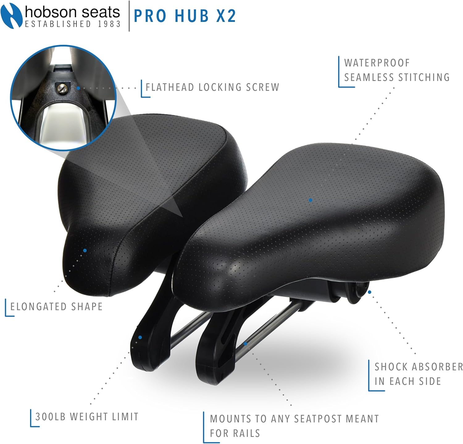 Hobson Pro Hub X2 Saddle – Ultimate Long-Distance Comfort with Magnesium Alloy, Gel Foam Padding