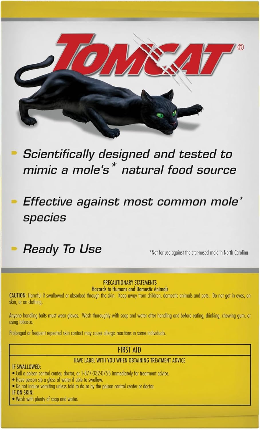 Tomcat Mole & Gopher Repellent Granules, 4 lbs. | Mole Repellent Granules Formulated with Castor Oil, For Lawns