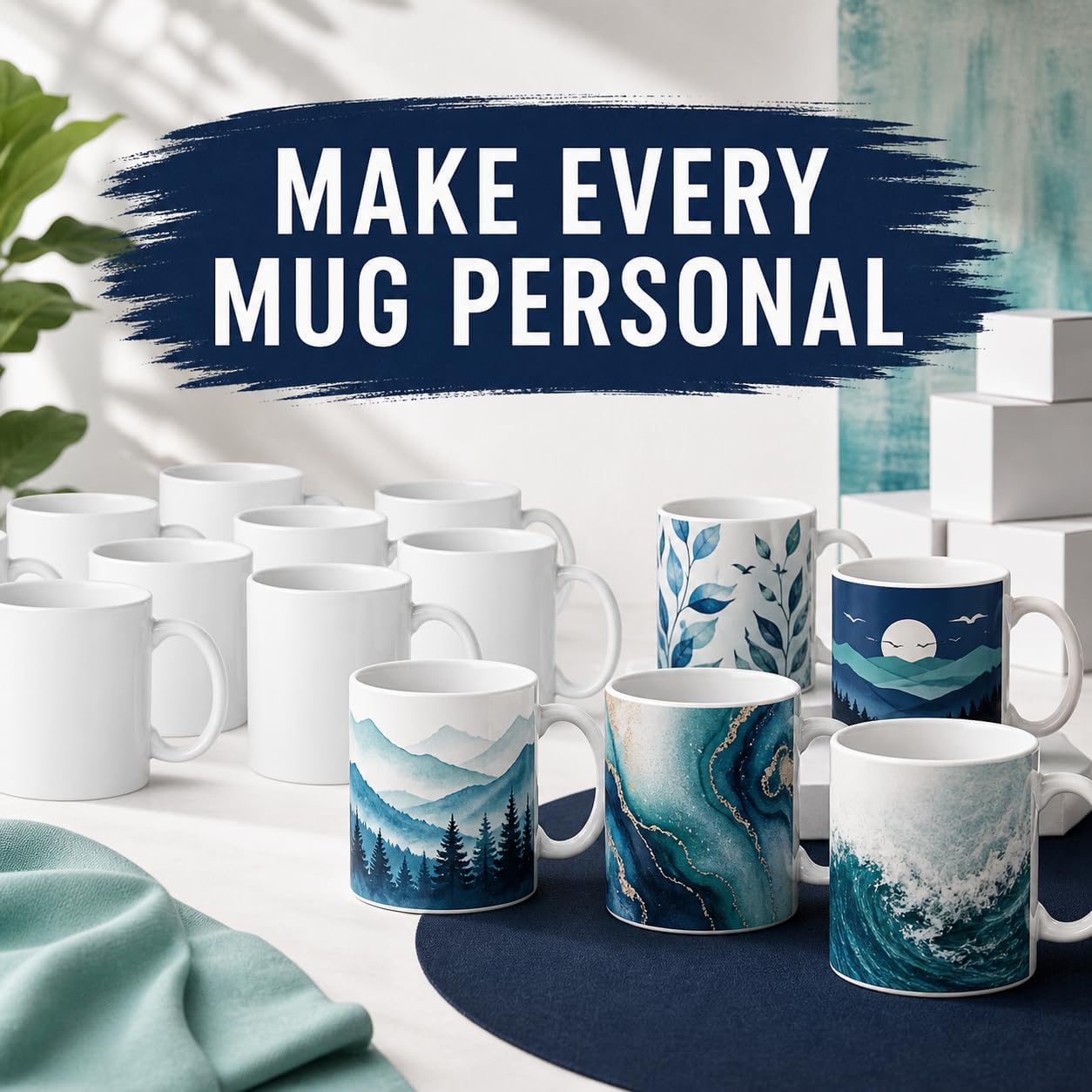 36 Pack Sublimation Mugs 11oz White Blank Ceramic Coffee Mugs with Individual White Boxes, AAA Grade with Premium Coating for Heat Press DIY