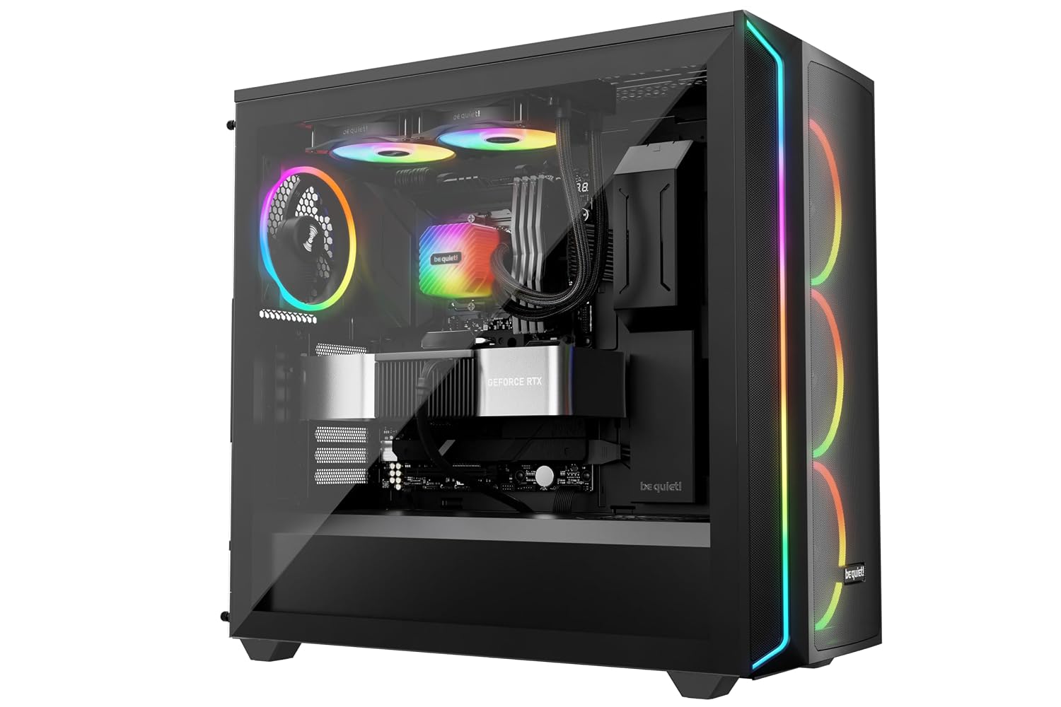 be quiet! Light Loop 360mm White CPU Liquid Cooler for Heavily Overclocked Systems, 3X Light Wings LX 120mm PWM high-Speed White Fan, Stylish ARGB Cooling Block, Extremely high Cooling Performance