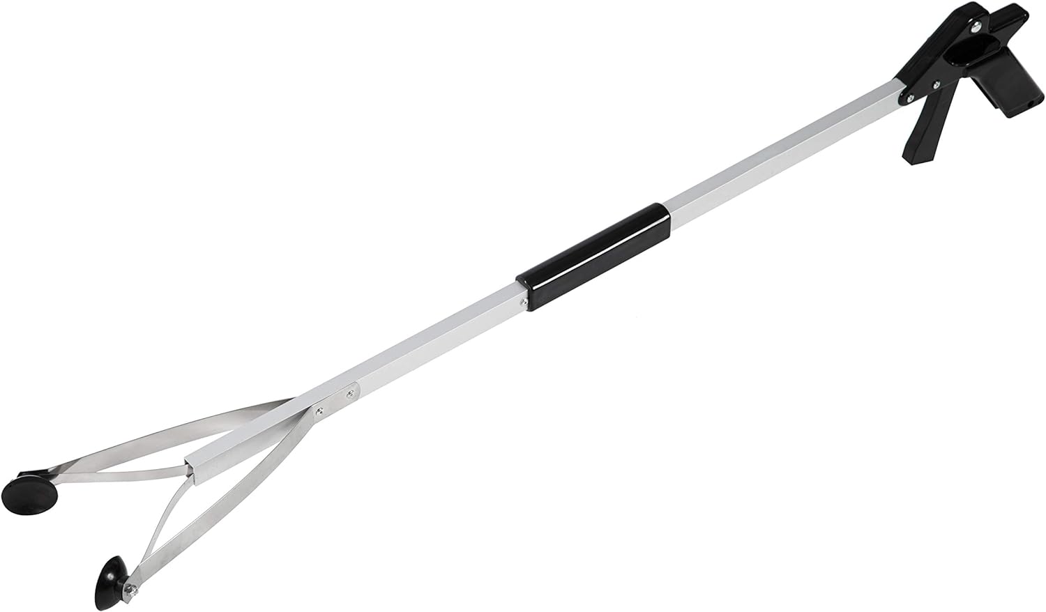 Grabber Reacher Suction Cup Grip Tool- Long 32 Inch Foldable Strong Heavy Duty Aluminum Pick Up Stick - Lightweight Trash Litter Picker Claw