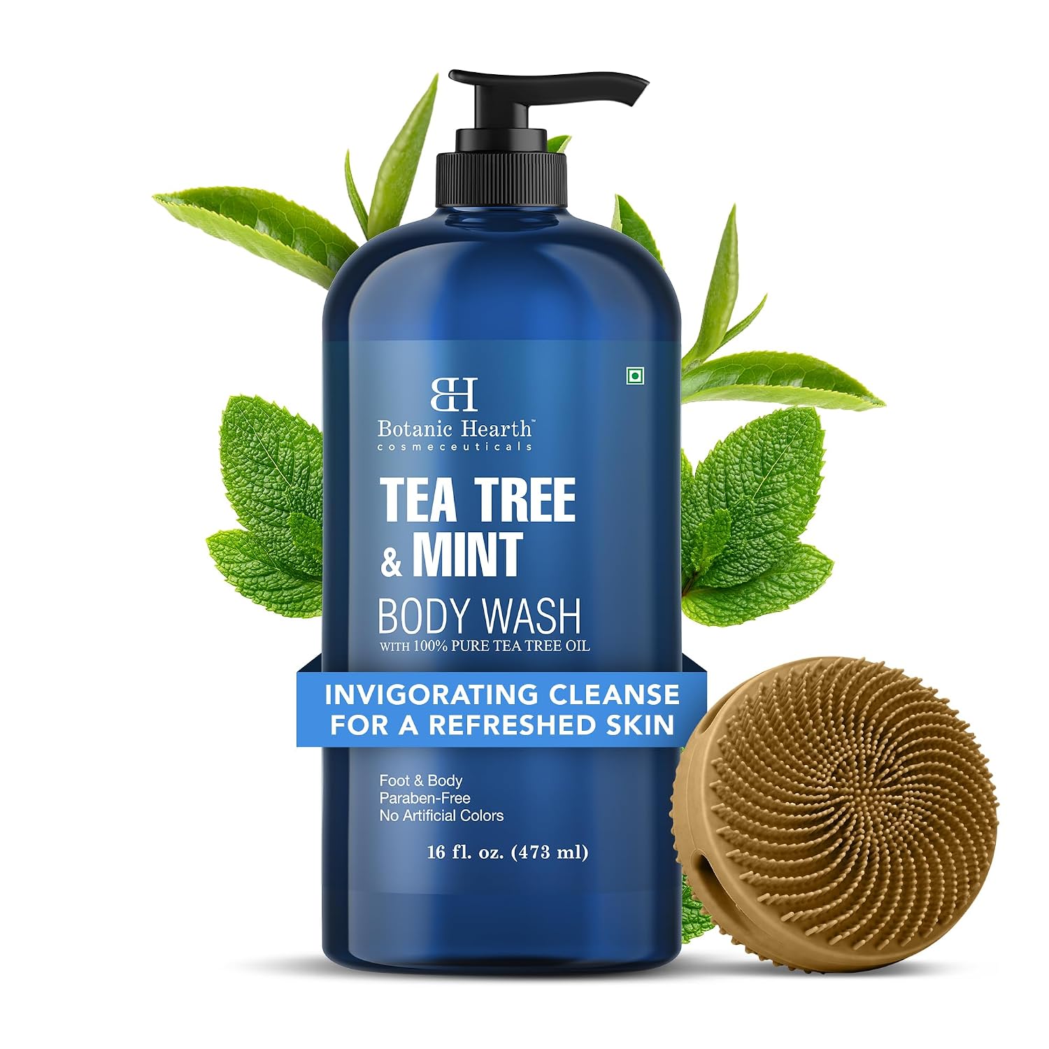 Botanic Hearth Tea Tree Body Wash With 100% Tea Tree Oil - 16 Fl oz