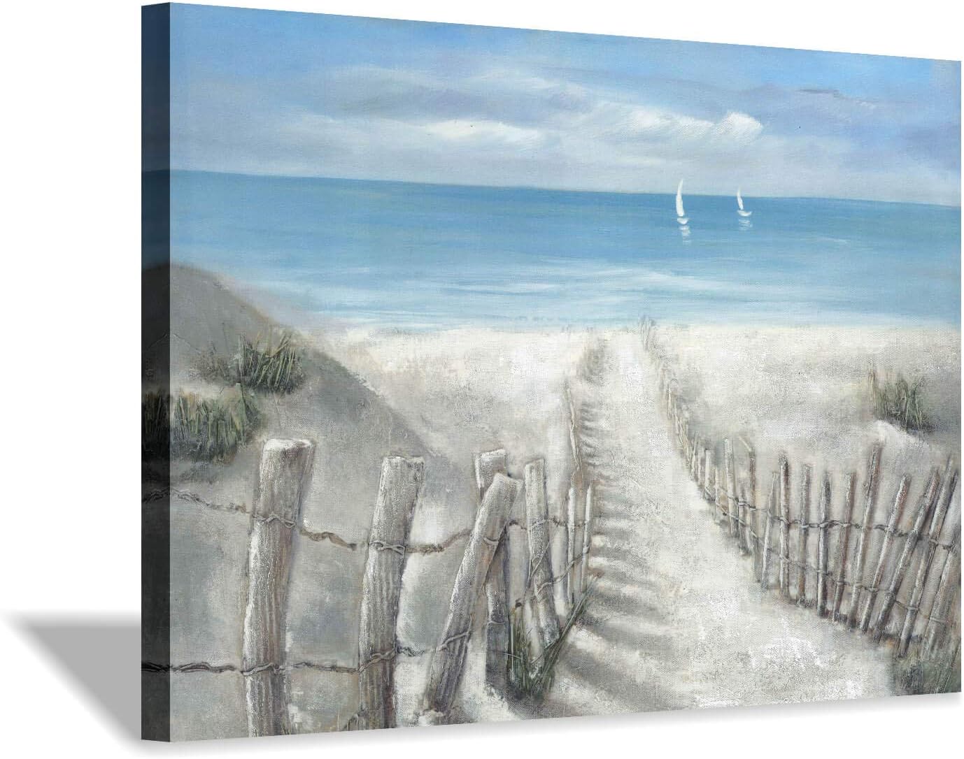 Hardy Gallery Ocean Wave Canvas Wall Art Coastal Decor 16x11 Inch