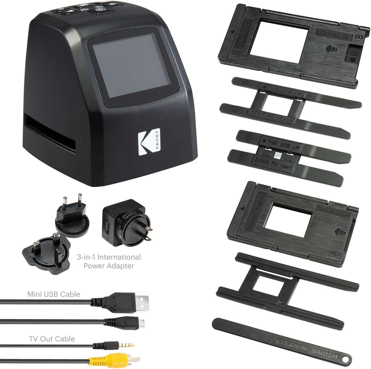 KODAK Mini Digital Film & Slide Scanner, 35mm, 126, 110, Super 8, 2.4" LCD