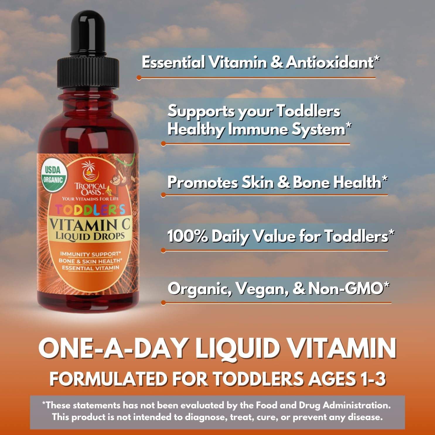 Premium Liquid Multivitamin For Kids | Sugar Free Kids Vitamins | 100% DV of 14 Vitamins for Kids | Multivitamin for Children Ages 4+ | Great Tasting, Non-GMO, Max 98% Absorption Rate- 16 oz, 32 Serv