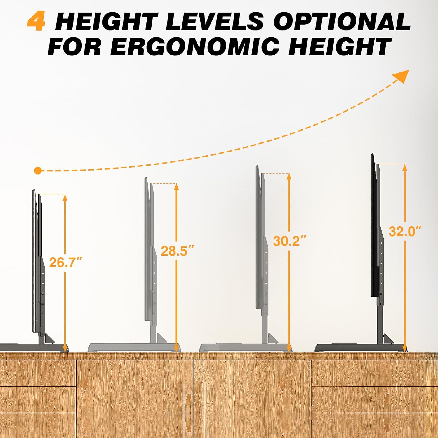 TAVR Universal Table Top TV Stand Mount, TV Legs for Most 20-75 Inch TVs